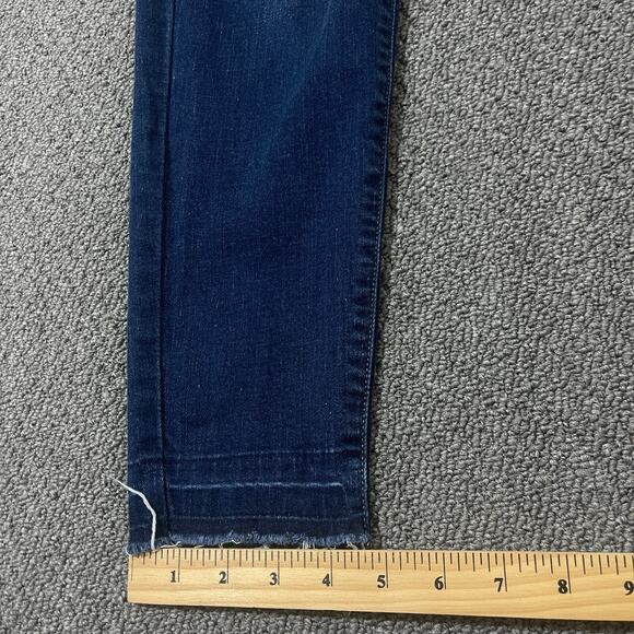 Kancan Jeans Womens Size W13 30 Estilo Distressed Raw Hem Denim Blue Whiskered - Picture 2 of 13